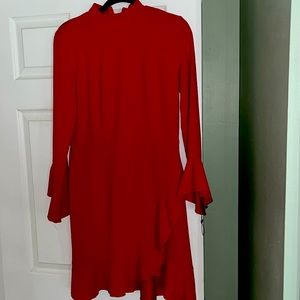 NWT Red Tommy Hilfiger long sleeved dress
